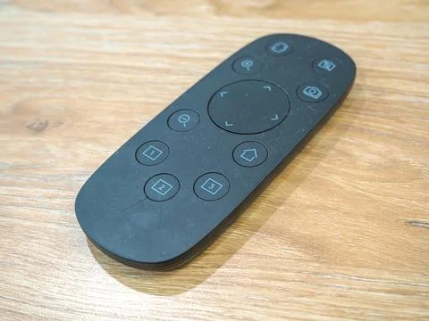 Close up of remote control presentation projector Foto stock