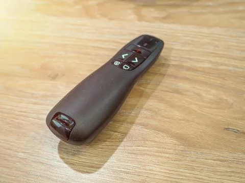 Close up a remote control slide presentation. Stock Photos