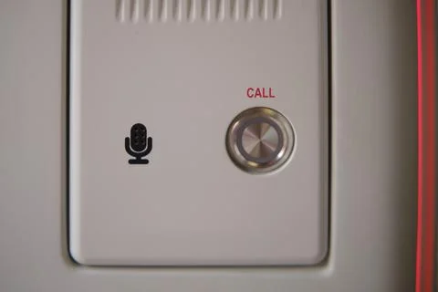 Close-up of a remote control in an train. Selective focus. Stock Photos