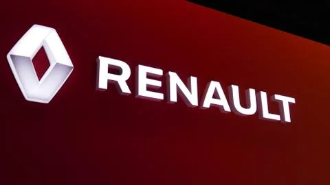 Close-up renault logo Foto stock