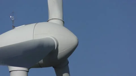 Close Up Renewable Wind Energy Farm Stock Footage 58536664