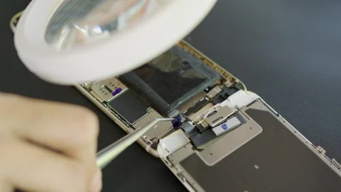 Close-up, Repair Smartphone or Mobile phone. Stock Footage 333686512