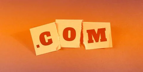 Close up Representation of .com Concept Idea 스톡 사진