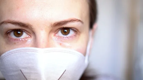 Close up respirator Stock Footage 127596963