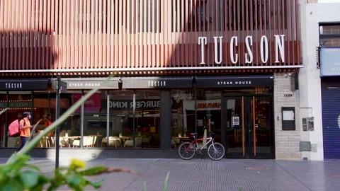 Close restaurant in Buenos Aires during pandemic Stock Footage 130213153