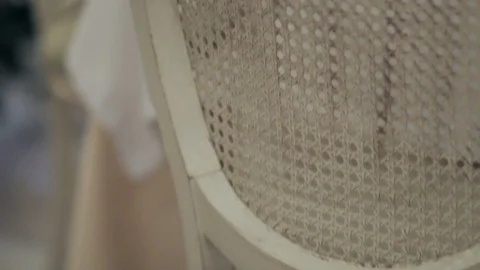 Close-up restaurant serving. Restaurant interior - empty glasses on table. Stock Footage 88784699