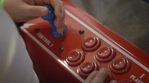 Close up of retro arcade game controller Stock-Footage 253618010