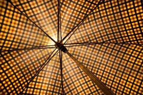 Close up of retro patterned umbrella 2 Stock Photos