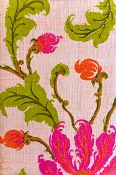 Close up of retro tapestry fabric pattern background Stock Photos