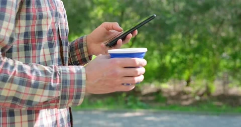 Close up of reusable coffee cup Stock Footage 154425548