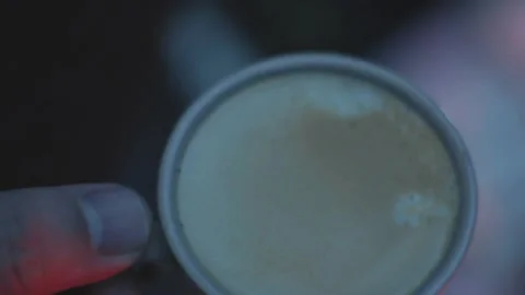 Close Up Reveal of a Coffee Cup Stock Footage 199667362