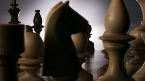 Close up of revolving chess board Video stock 20499706