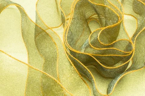Close up of Ribbons On Background, wavy pattern like flower Stock Photos