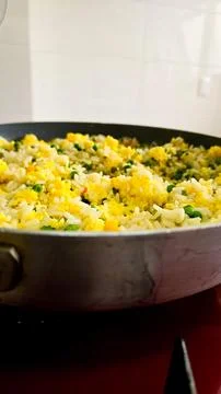 Close up of rice preparation Stock Photos