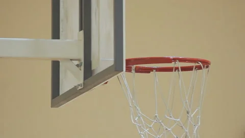 Close-up of a ring for a game of basketball Stock Footage 86204502