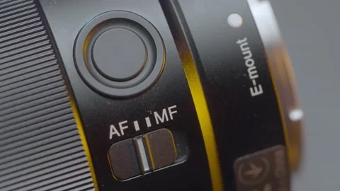 Close-up of ring with settings on lens. ... | Stock Video | Pond5