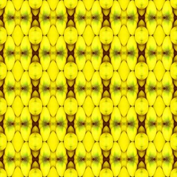 Close up of ripe banana, gold colour seamless Stock Illustration