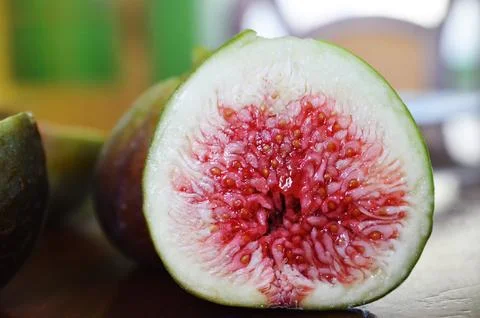 Close up of ripe fig Stock Photos