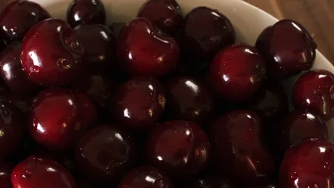 Close-up of a ripe sweet cherry Stock Footage 79315262