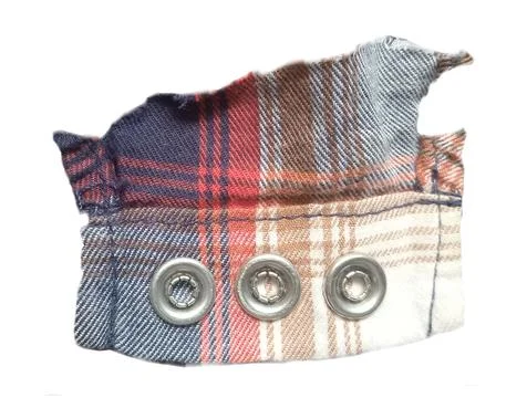 Close-Up of Ripped Denim Fabric with Rough Edges Stock Illustration