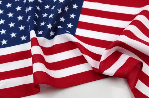 Close-up of rippled American flag Stock Illustration