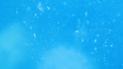 Close-up of rising water bubbles Stock Footage 124070005