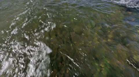 A close-up of river current Stock Footage 36300445