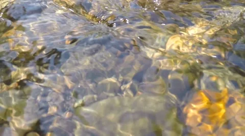 Close Up of the River Flowing Over the Rocks Stock Footage 51935058