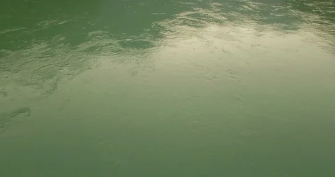 Close Up River Ganges Aerial Stock Footage 90402010