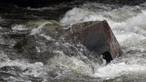 Close up of a river rapid.  Whitewater. Stockbeeldmateriaal 117159971