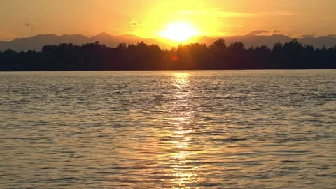 Close-up of the river at sunset. Stock Footage 295420222