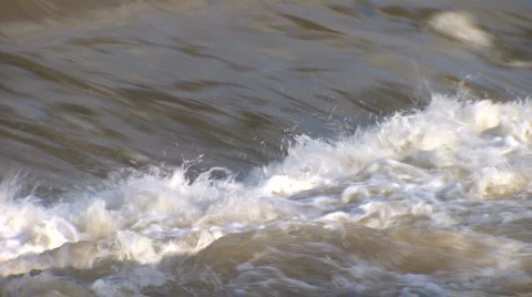Close up of a river weir Stock Footage 315995