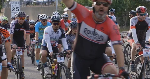 Close-up of Road Biker Stock Footage 118950357