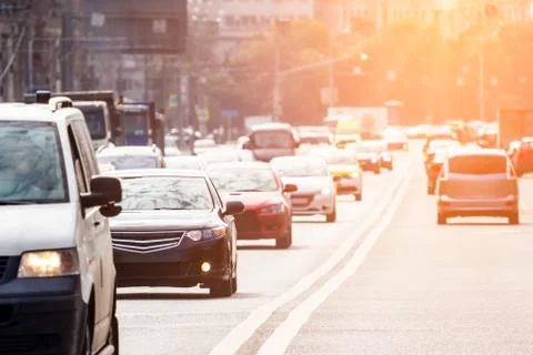 Close-up of the road with traffic Stock Photos