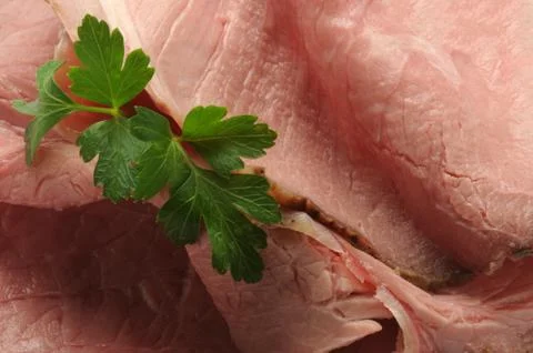 Close up on roast beef dish Stock Photos