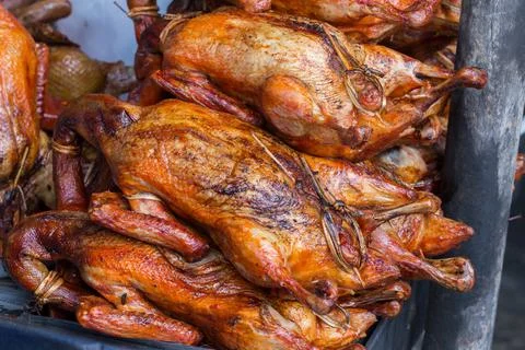 Close up of Roast duck. Foto stock
