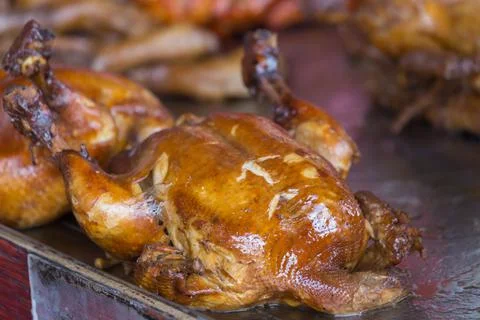 Close up of Roast duck. Stock Photos