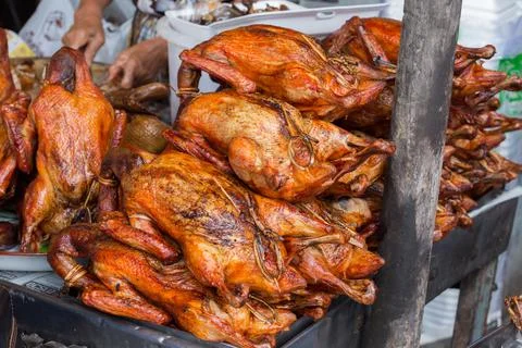 Close up of Roast duck. Stock Photos