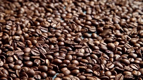 Close Up of Roasted coffee bean Stock Footage 157158816