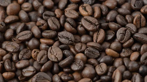 Close-up of roasted coffee beans. Stock Footage 58498816