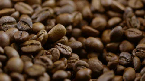 Close Up of Roasted Coffee Beans Stock Footage 103745734