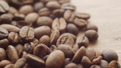 Close up of roasted coffee beans Stock Footage 116422603