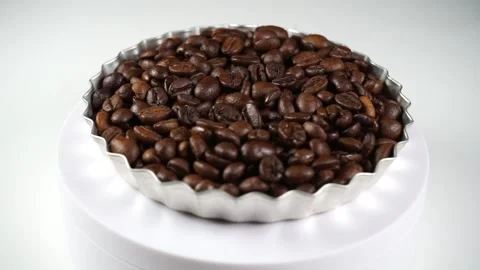 Close-up of roasted coffee beans. Video stock 131263894