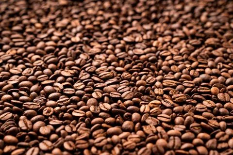 Close-up of roasted coffee beans 写真素材