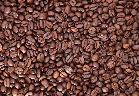 Close-up of roasted coffee beans Stock Photos