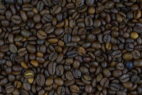 Close-up of roasted coffee beans Stock Photos