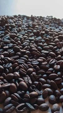 Close-up of roasted coffee beans Stock Photos