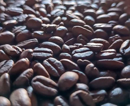 Close-up of roasted coffee beans Stock Photos