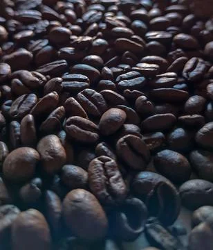 Close-up of roasted coffee beans Stock Photos