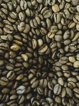 Close-Up of Roasted Coffee Beans Texture Stock Photos